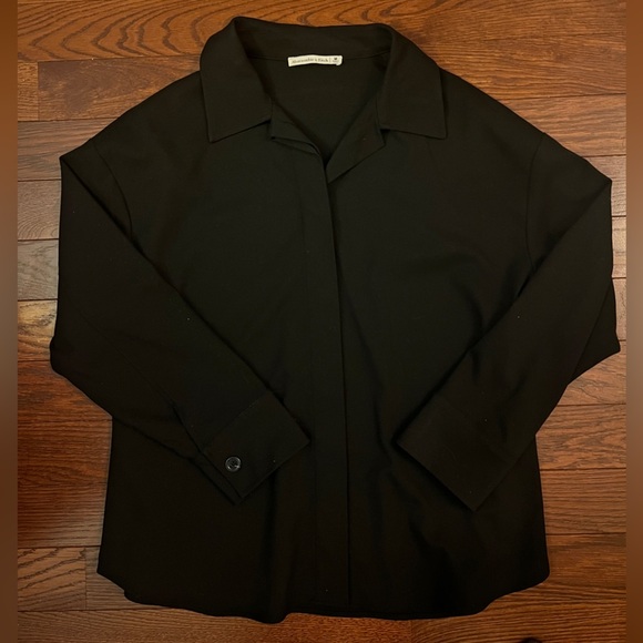 Abercrombie & Fitch Women’s Tailored Shirt Jacket in Black Like new size medium - Picture 3 of 6